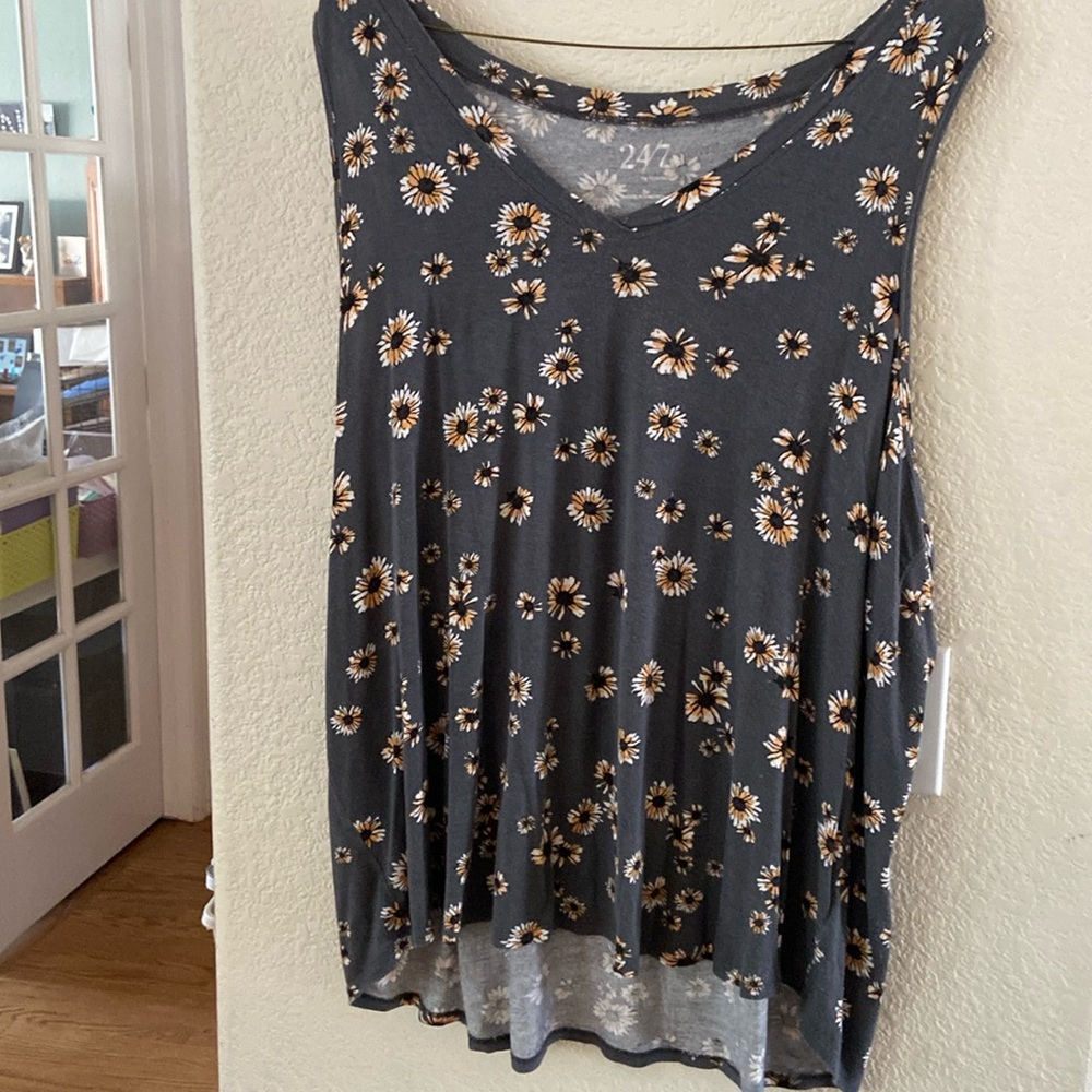 Plus size sunflower tank top from Maurices.